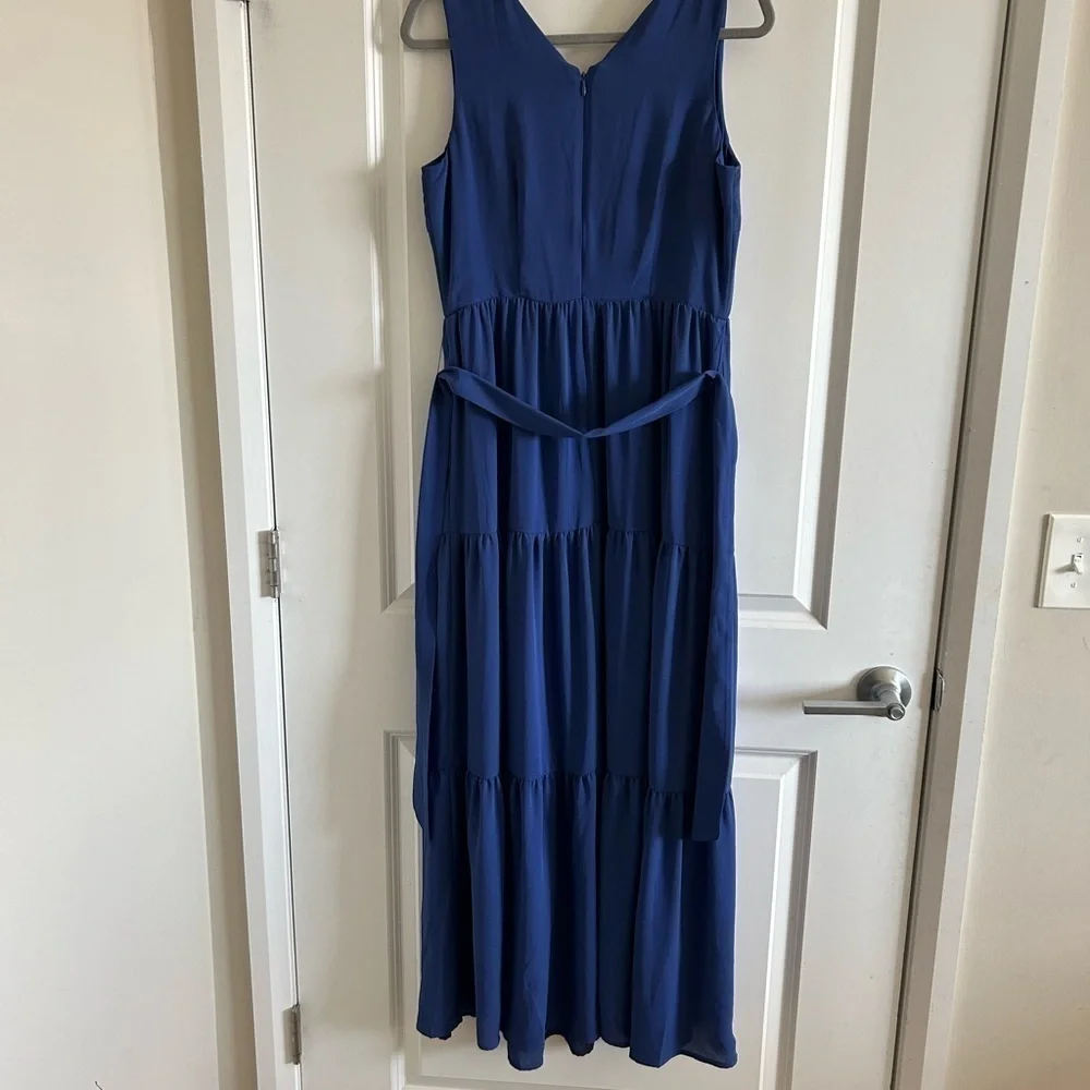 J McLaughlin Women Lavinia Blue Casual Dress 2 - Picture 7 of 14